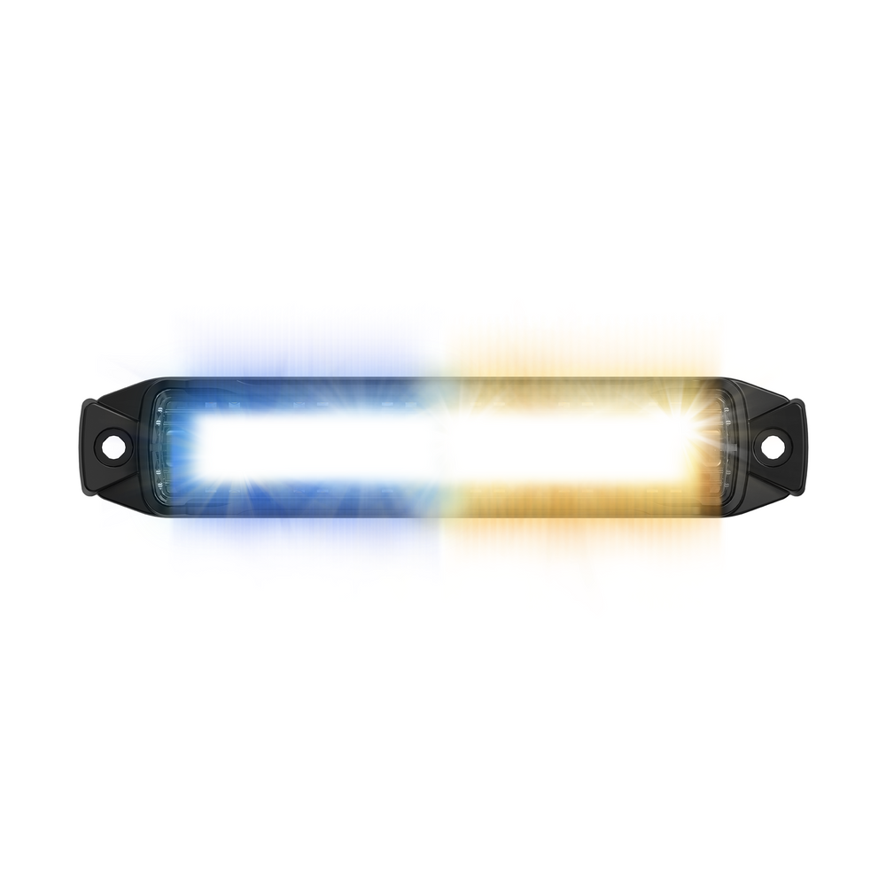 ARC Lighting Work Bar Strobe 4, 4" LED Perimeter Strobe, Amber/Blue, SAE Certified - Part BB6010C