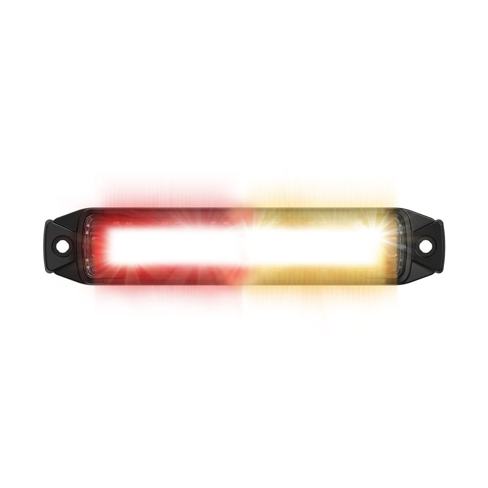 ARC Lighting Work Bar Strobe 4, 4" LED Perimeter Strobe, Amber/Red, SAE Certified - Part BB6010E