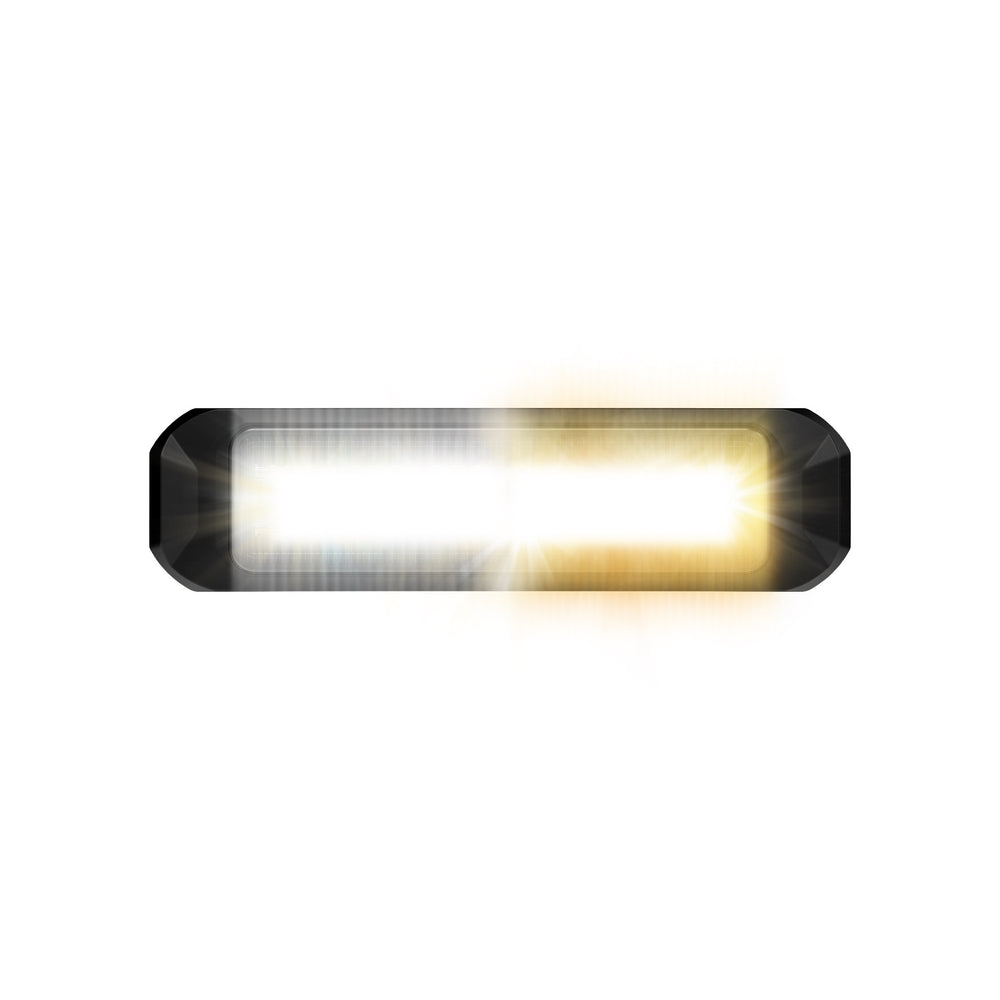 ARC Lighting Work Bar Strobe 4 Slim, 4" LED Perimeter Strobe, Amber/White, SAE Certified - Part BB6110B