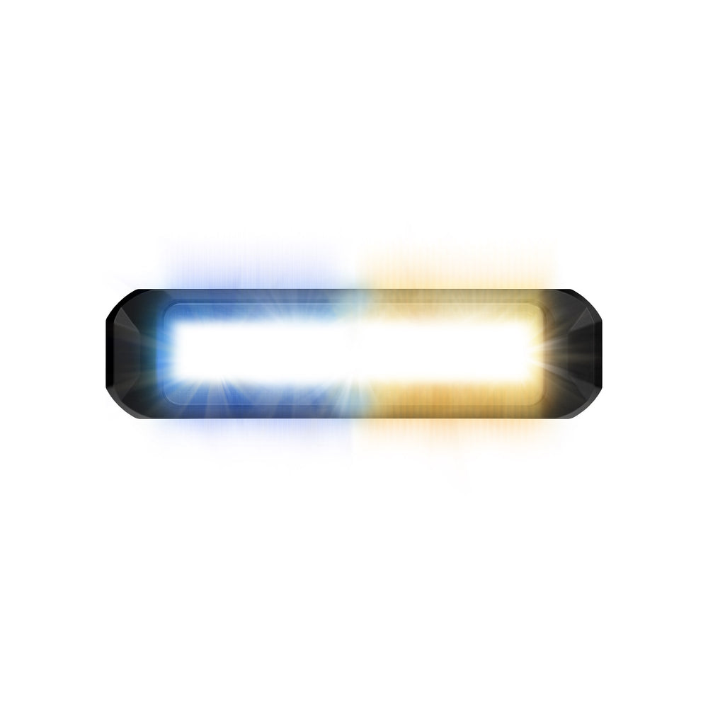 ARC Lighting Work Bar Strobe 4 Slim, 4" LED Perimeter Strobe, Amber/Blue, SAE Certified - Part BB6110C
