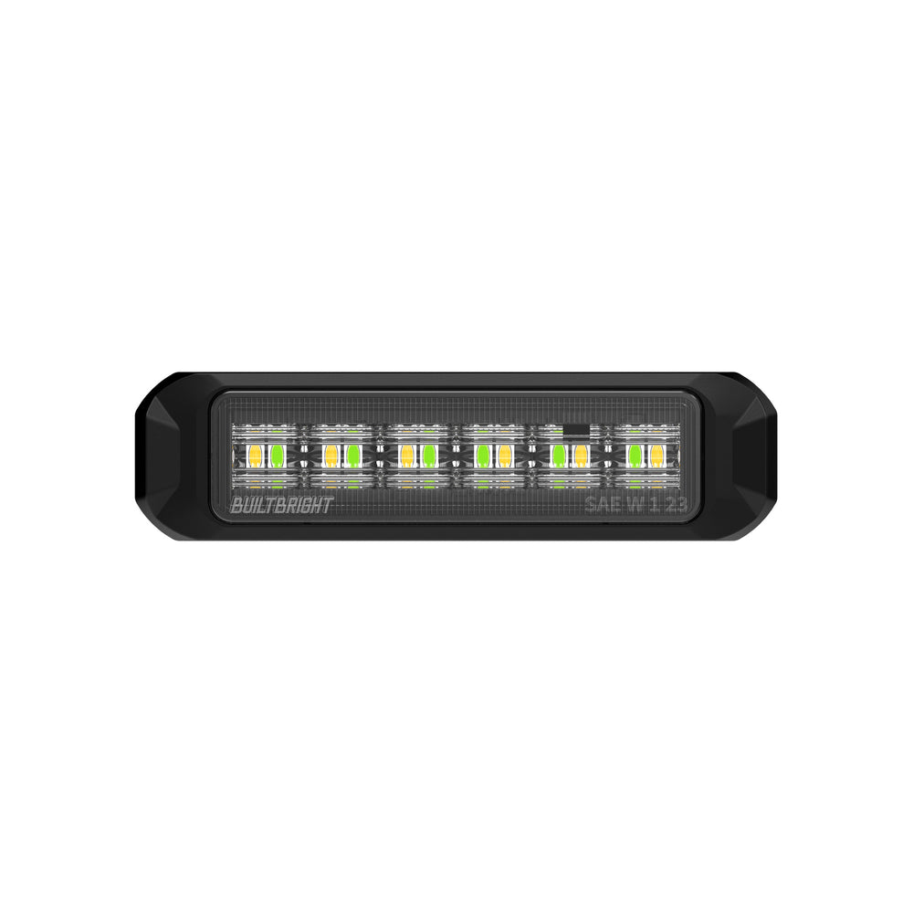ARC Lighting Work Bar Strobe 4 Slim, 4" LED Perimeter Strobe, Amber/Green, SAE Certified - Part BB6110D