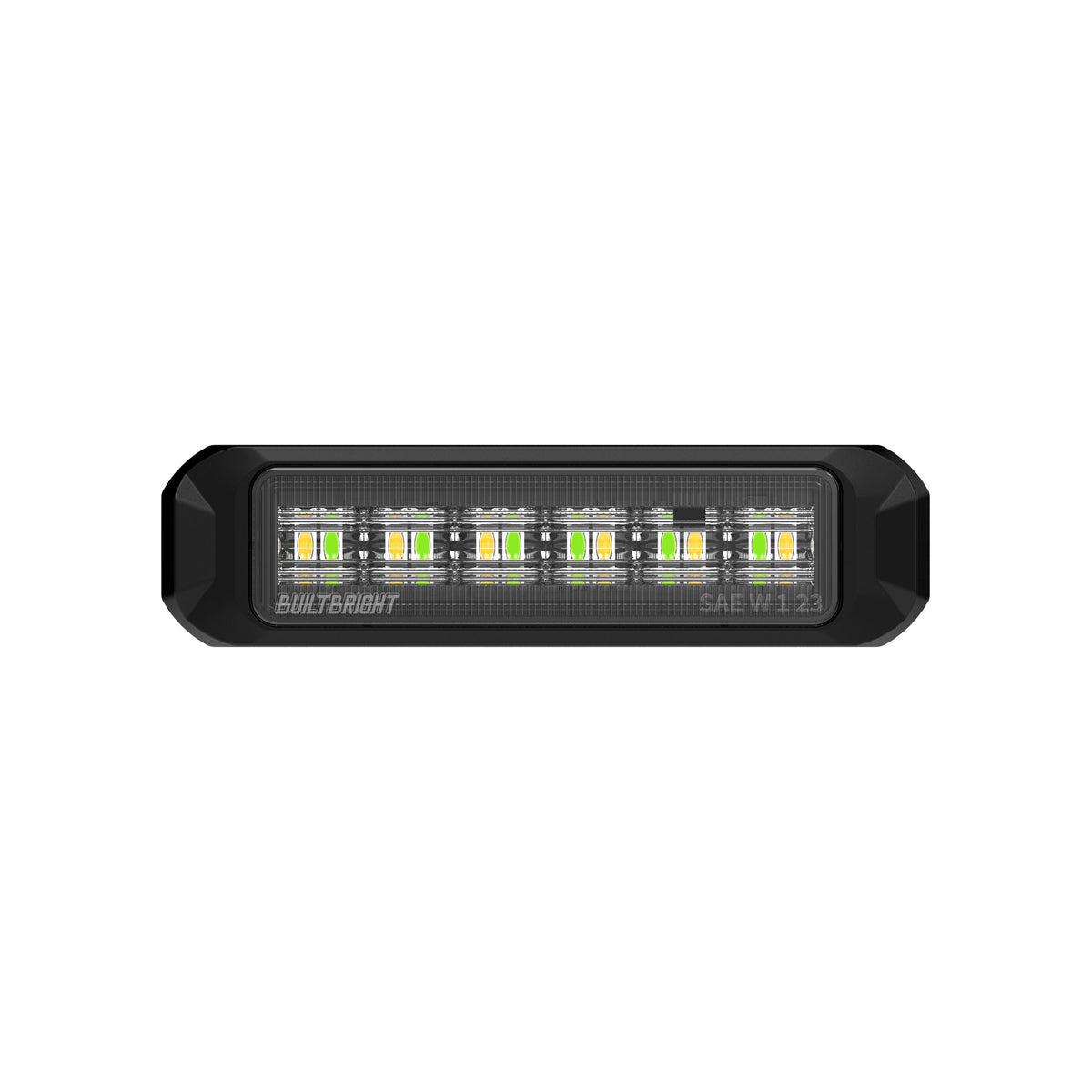 ARC Lighting Work Bar Strobe 4 Slim, 4" LED Perimeter Strobe, Amber/Green, SAE Certified - Part BB6110D