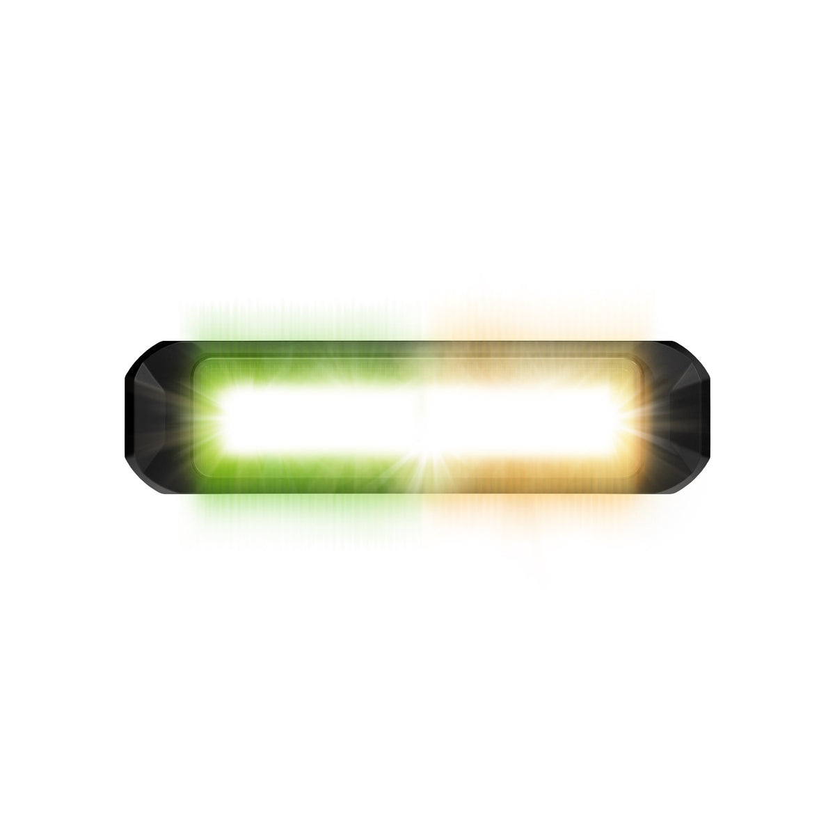 ARC Lighting Work Bar Strobe 4 Slim, 4" LED Perimeter Strobe, Amber/Green, SAE Certified - Part BB6110D