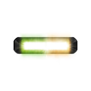 ARC Lighting Work Bar Strobe 4 Slim, 4" LED Perimeter Strobe, Amber/Green, SAE Certified - Part BB6110D