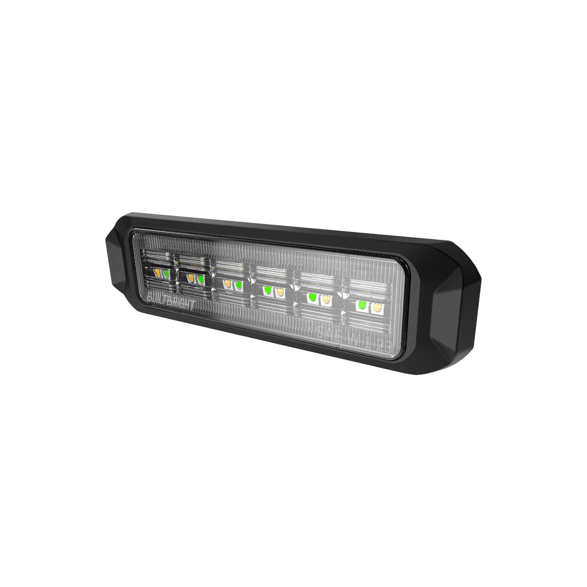 ARC Lighting Work Bar Strobe 4 Slim, 4" LED Perimeter Strobe, Amber/Green, SAE Certified - Part BB6110D