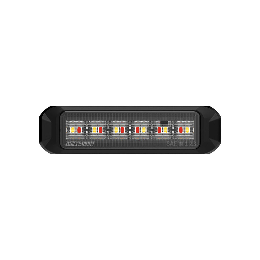 ARC Lighting Work Bar Strobe 4 Slim, 4" LED Perimeter Strobe, Amber/Red, SAE Certified - Part BB6110E