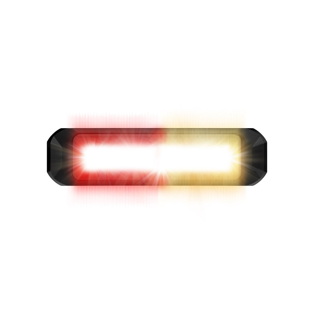 ARC Lighting Work Bar Strobe 4 Slim, 4" LED Perimeter Strobe, Amber/Red, SAE Certified - Part BB6110E