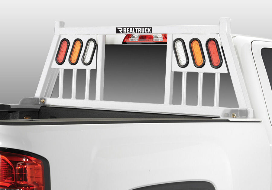 RealTruck BackRack Three Light Rack Headache Rack - 147TLW - White