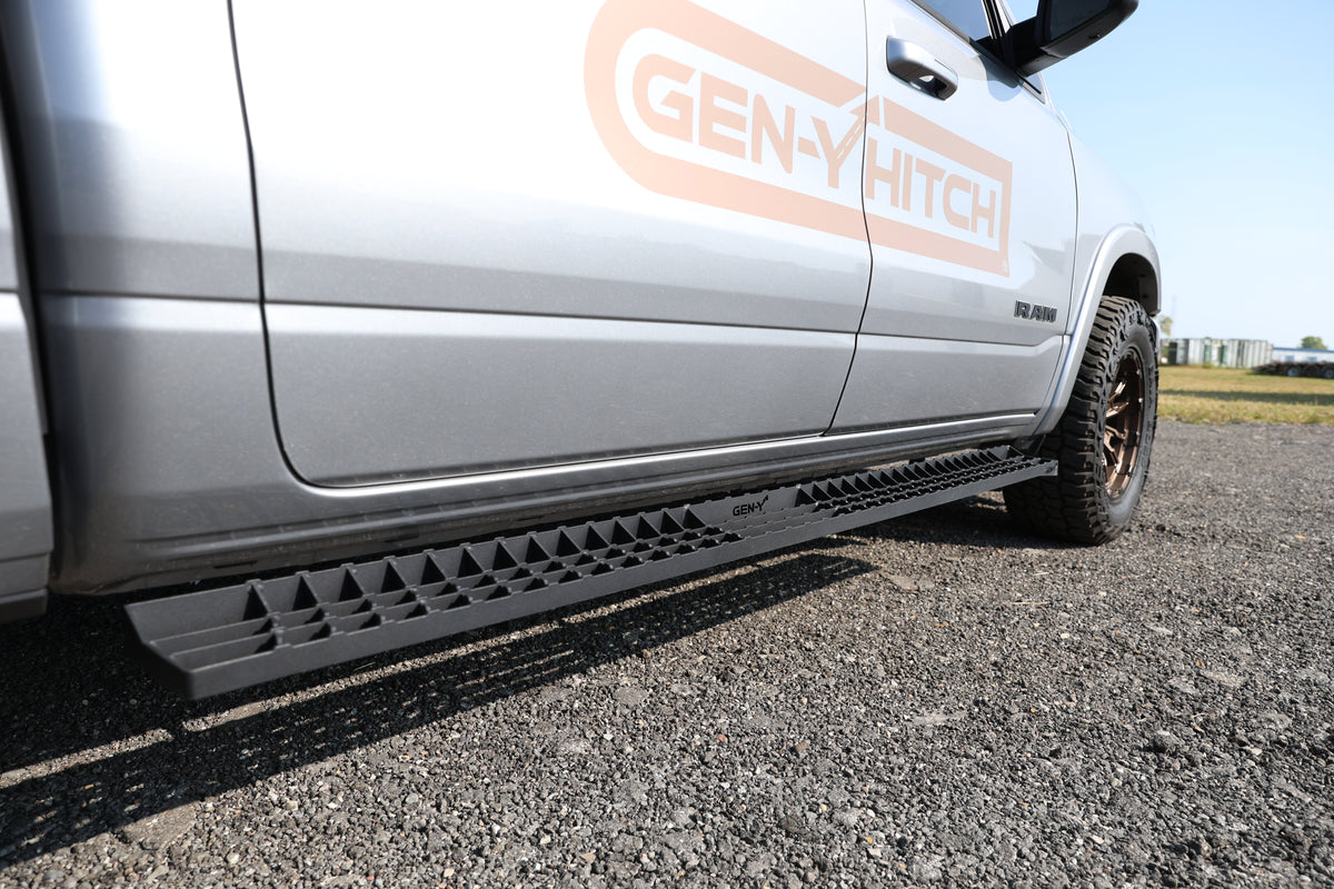 GEN-Y Hitch Running Boards - Fits Ford F150 (2015-2024), F250/F350 (2017-2024) Crew Cab - RS & CS
