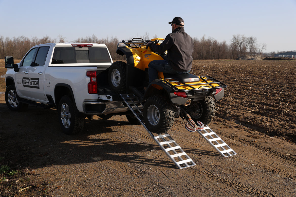 GEN-Y Hitch 1 Pair - 78" Aluminum Lightweight Ramps - 78" x 12" - 600 LBS Capacity Per Ramp