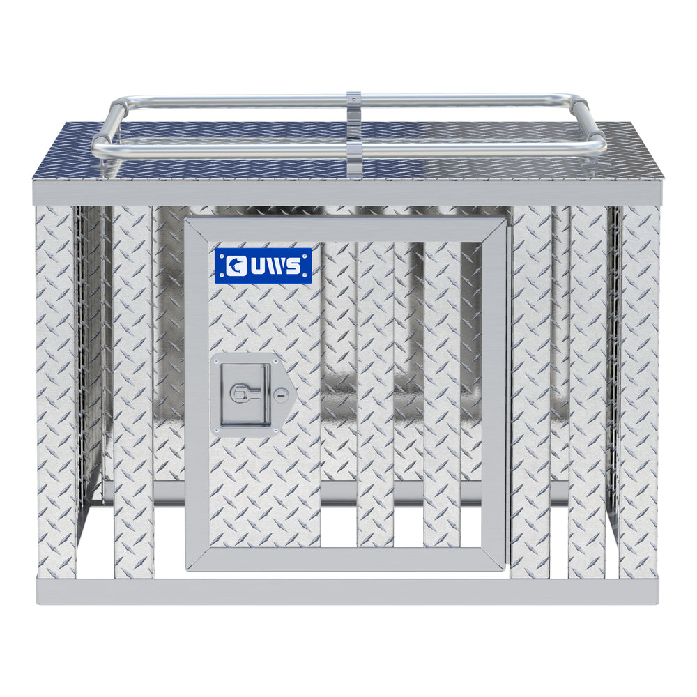 Bright Aluminum 36" x 36" Single-Door Dog Box