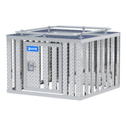 Bright Aluminum 36" x 36" Single-Door Dog Box
