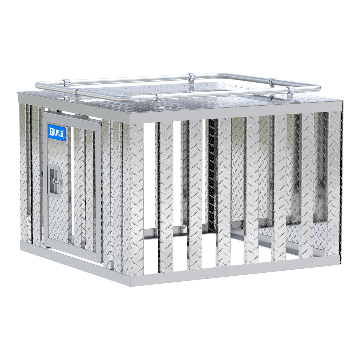 Bright Aluminum 36" x 36" Single-Door Dog Box