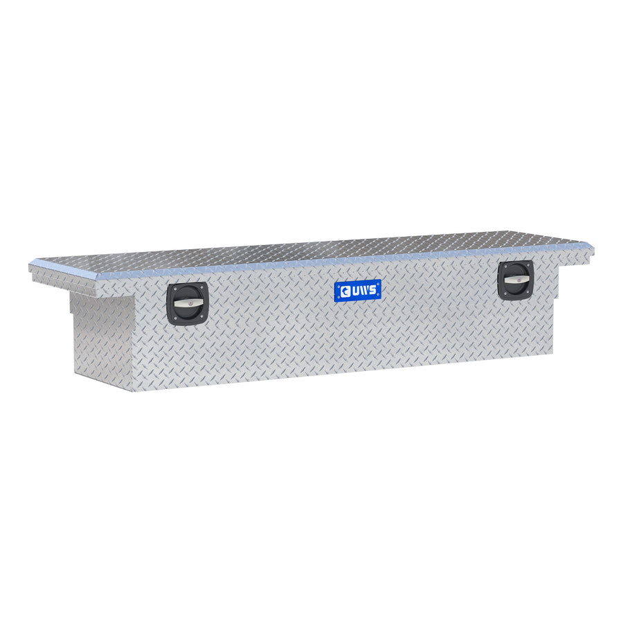Bright Aluminum 72" Secure Lock Crossover Box with Low Profile