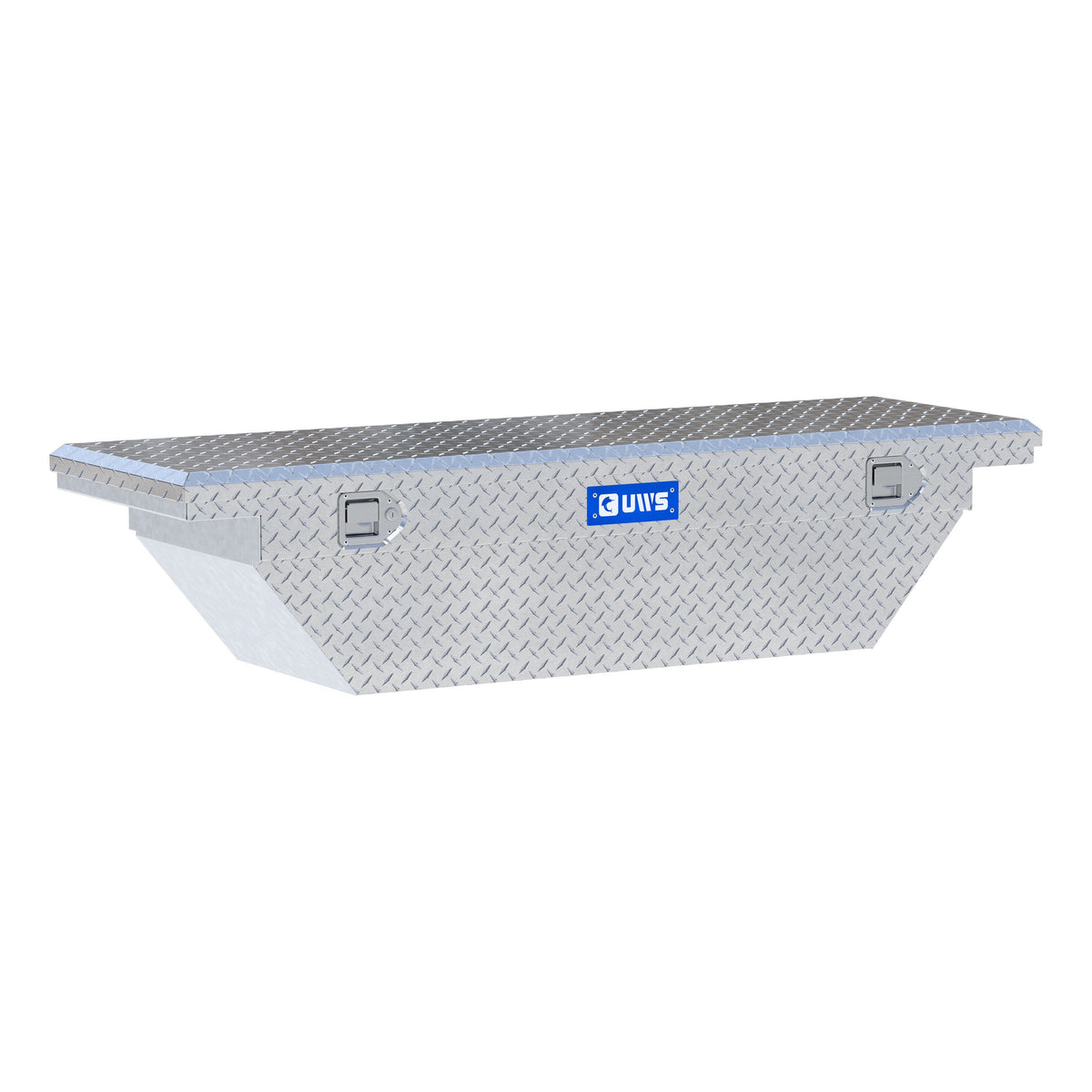 Bright Aluminum 63" Angled Crossover Tool Box with Low Profile