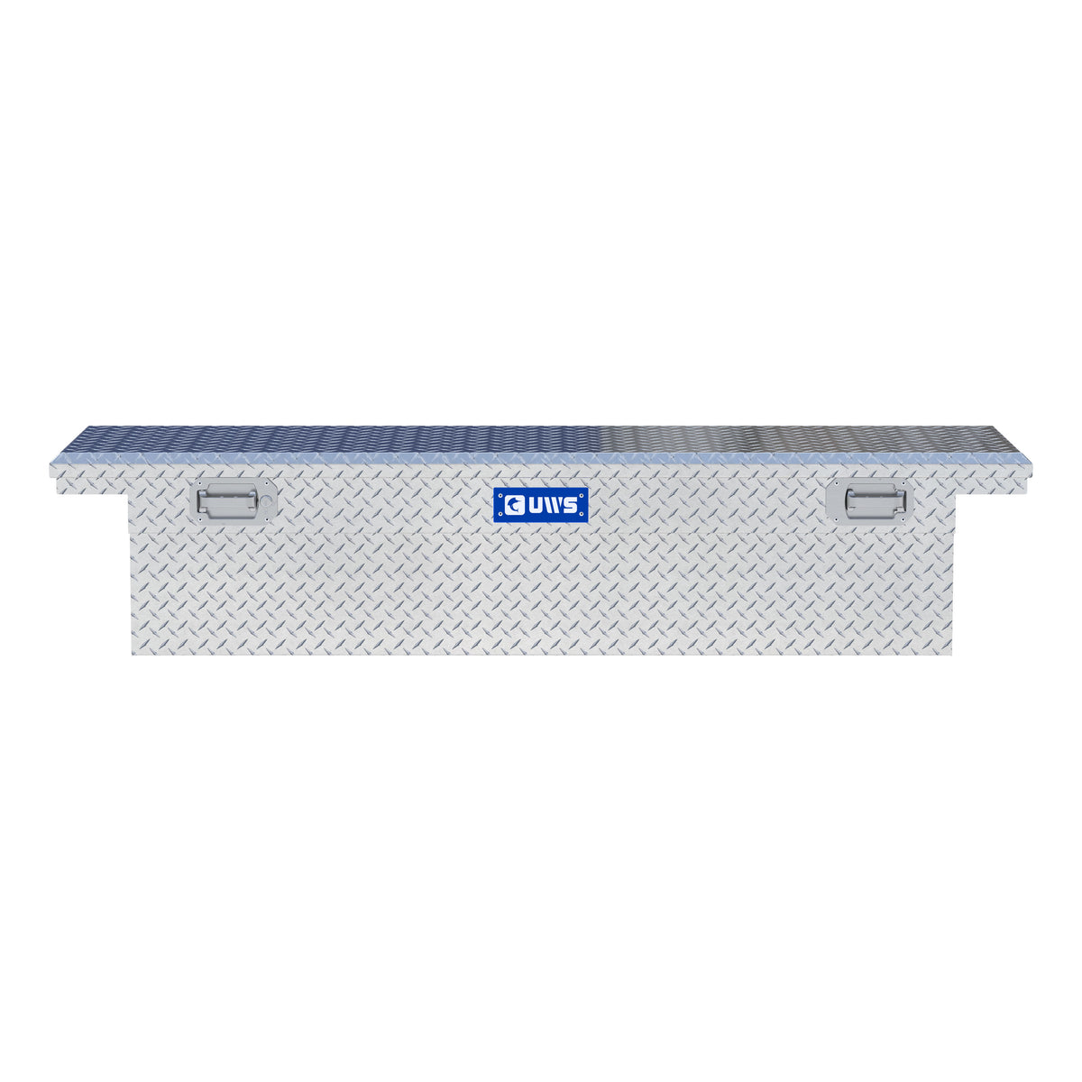 Bright Aluminum 69" Crossover Truck Tool Box with Pull Handles