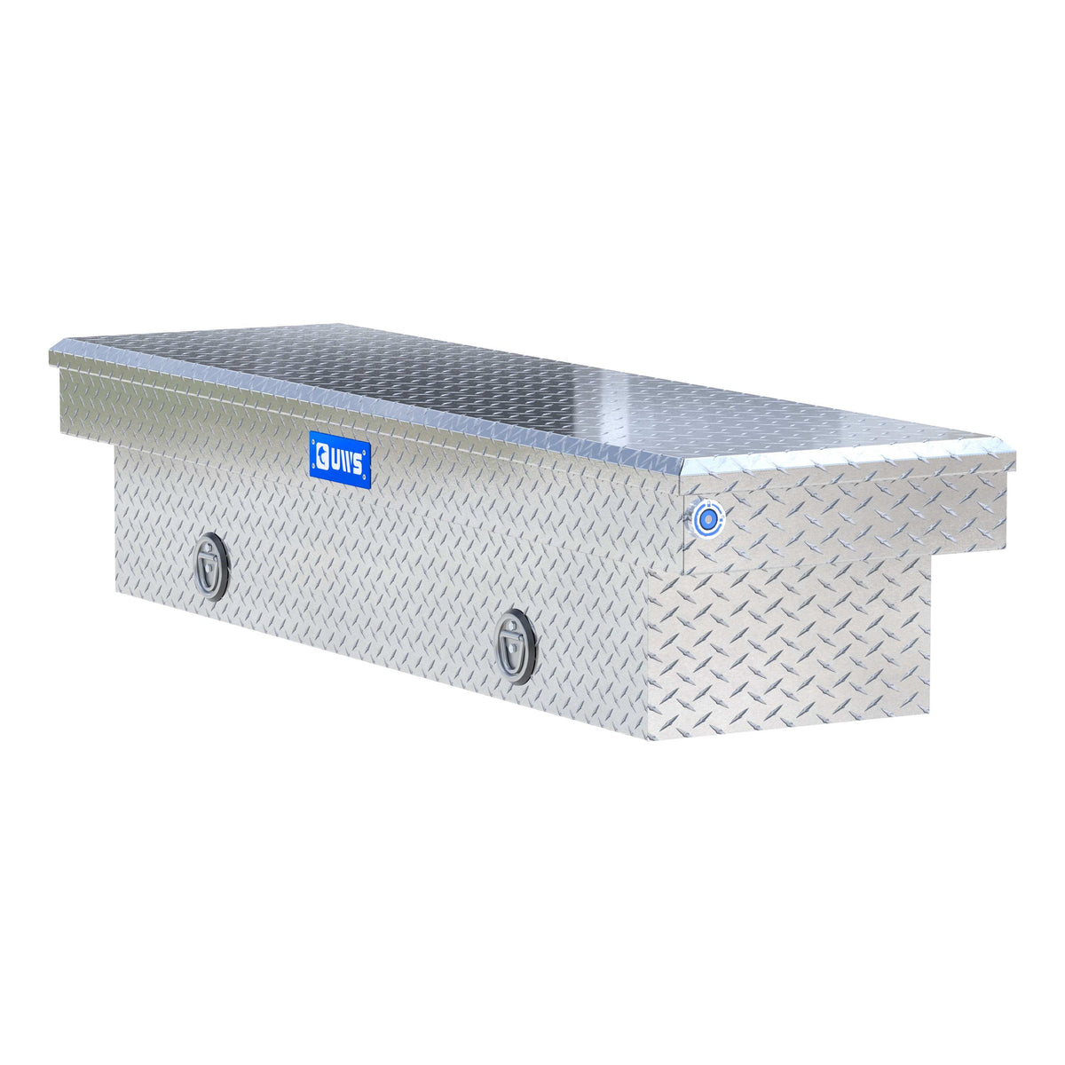 Bright Aluminum 70" Push Button Crossover Truck Tool Box
