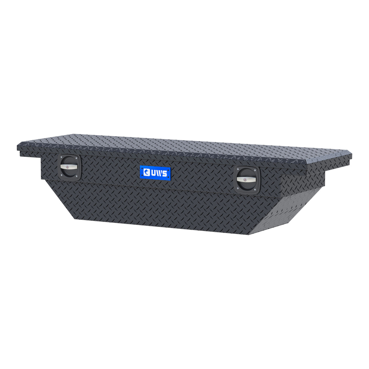Matte Black 63" Secure Lock Angled Tool Box, Low Profile
