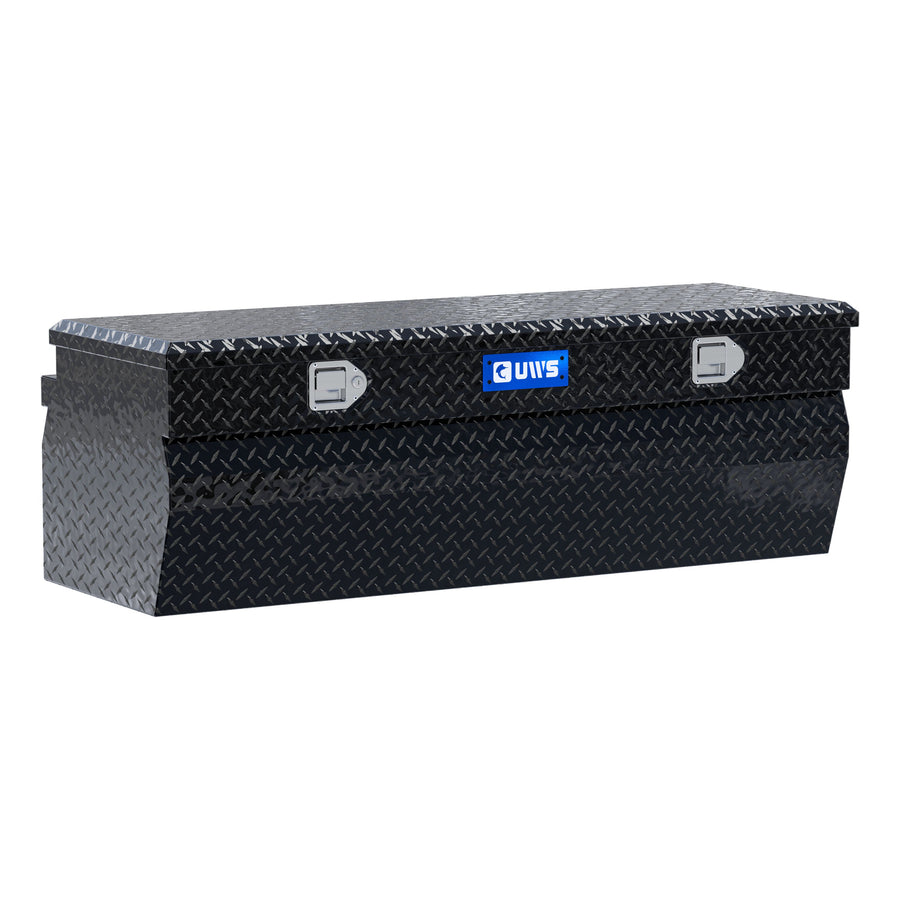 Gloss Black Aluminum 55" Wedge Utility Chest Box