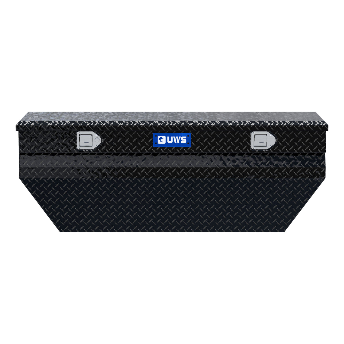 Gloss Black Aluminum 55" Wedged Angled Utility Chest Box