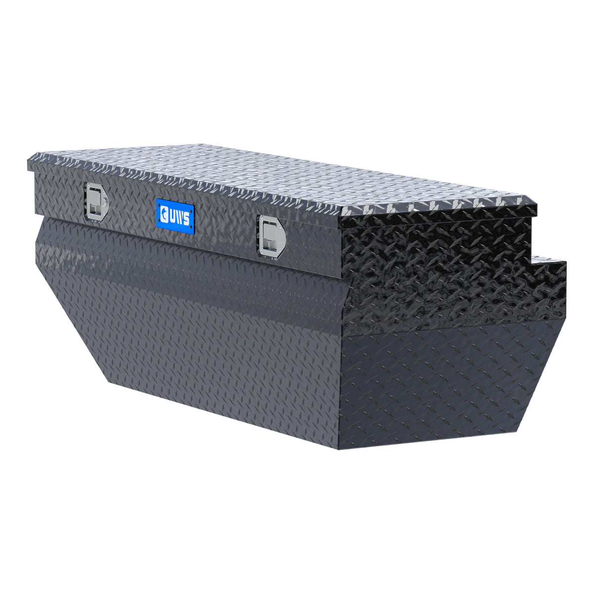 Gloss Black Aluminum 55" Wedged Angled Utility Chest Box