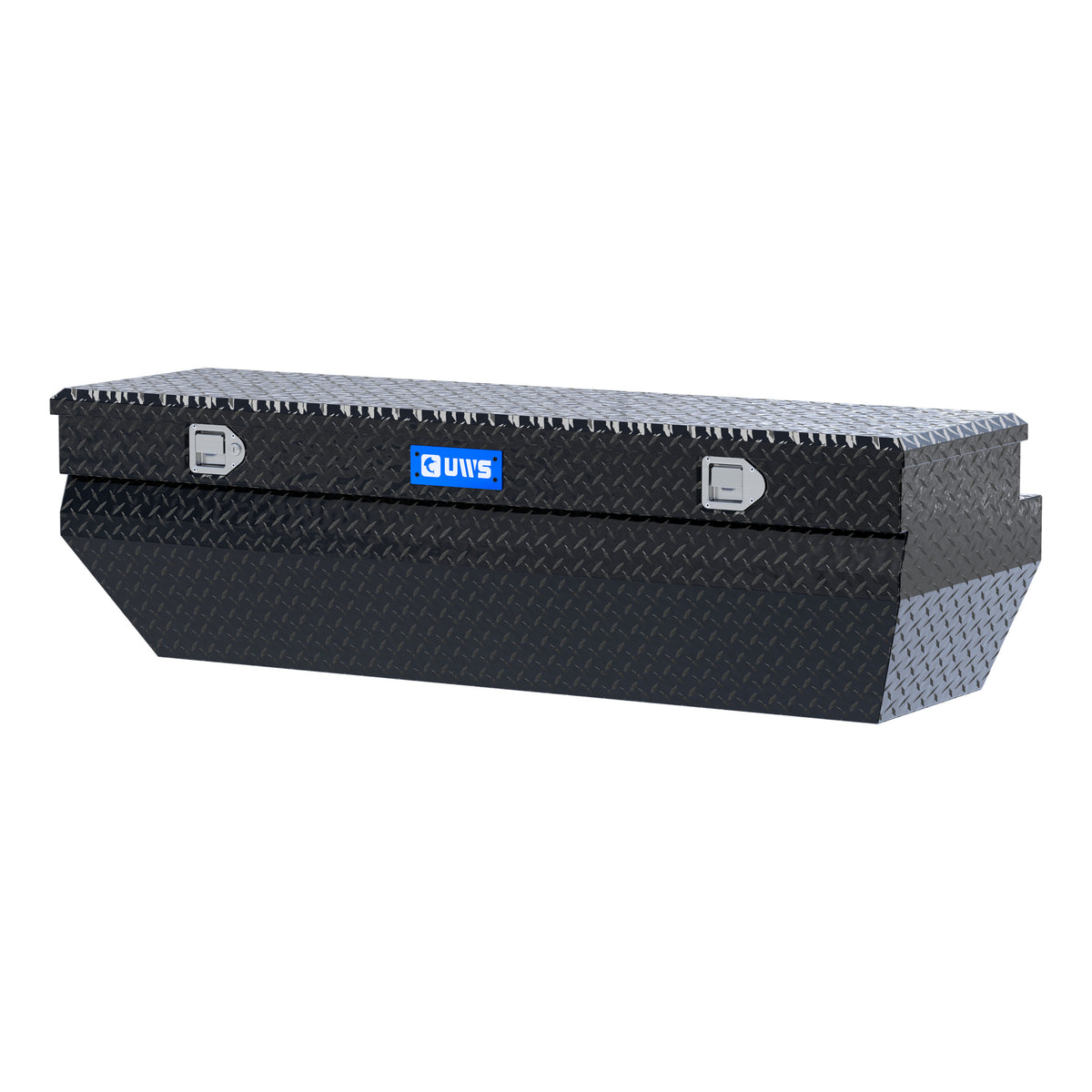 Gloss Black Aluminum 62" Wedged Angled Utility Chest Box