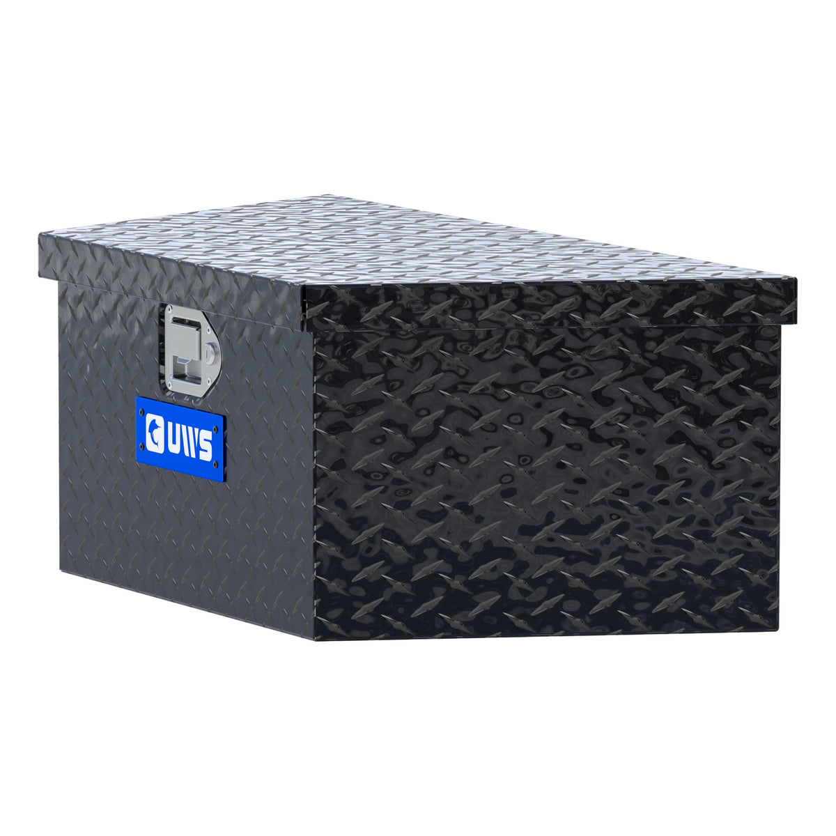 Gloss Black Aluminum 34" Trailer Tongue Box with Low Profile
