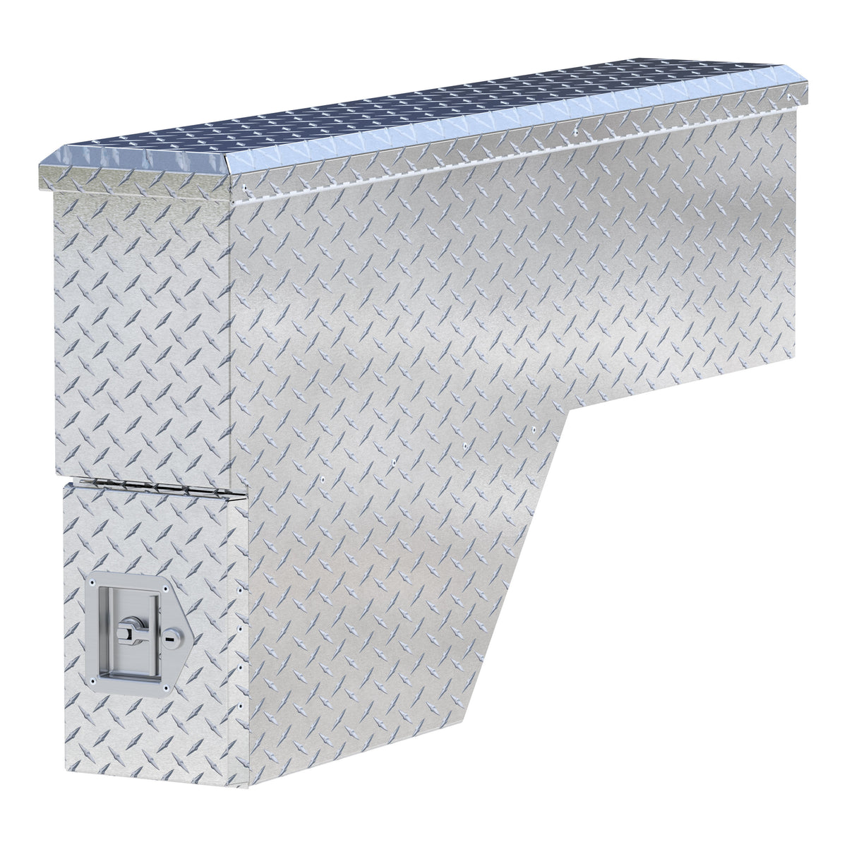 Bright Aluminum 48" Driver-Side Wheel Well Tool Box