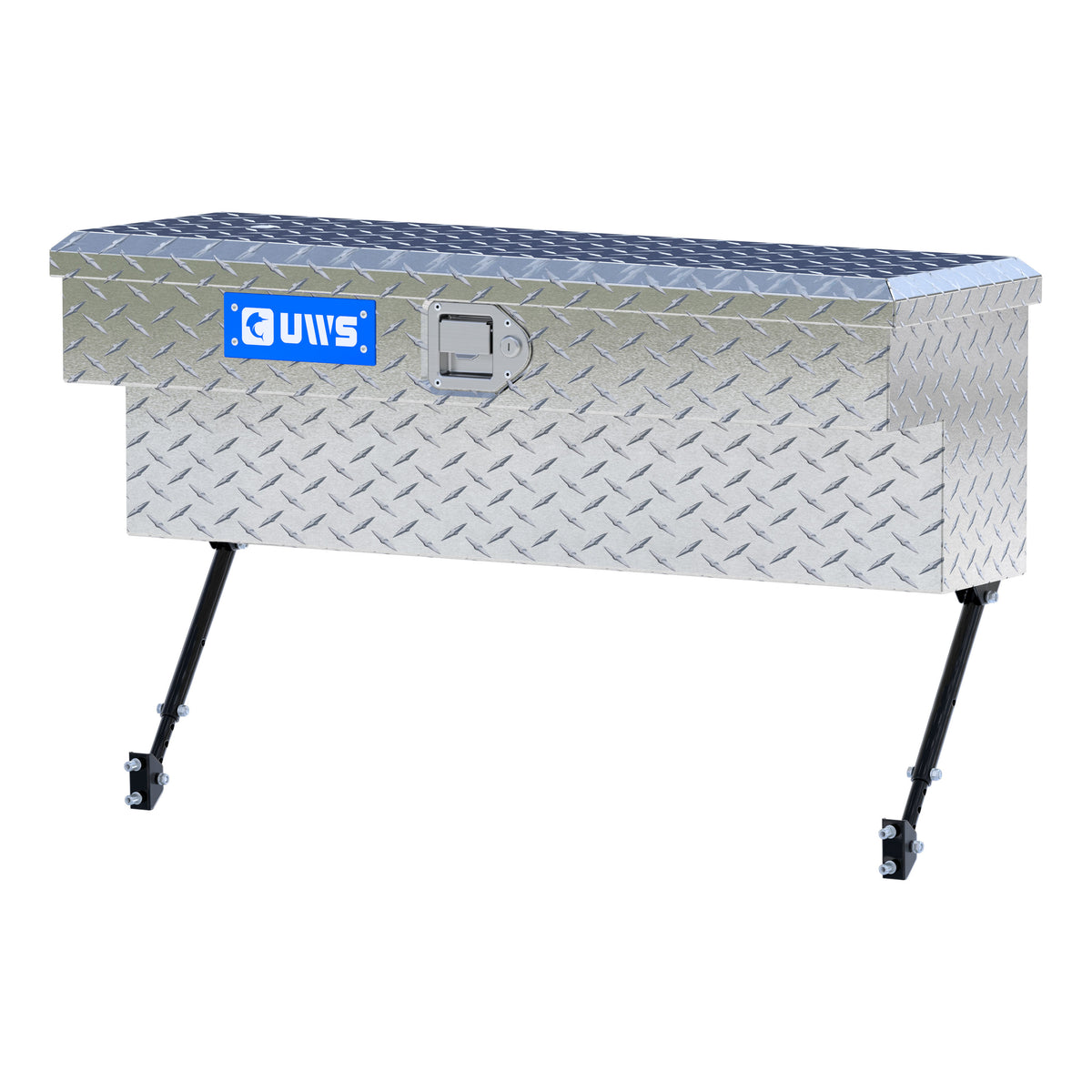 Bright Aluminum 36" Truck Side Tool Box with Space-Saving Legs