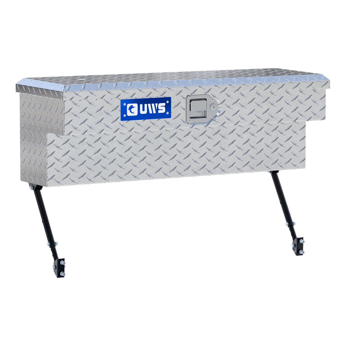Bright Aluminum 36" Truck Side Tool Box with Space-Saving Legs