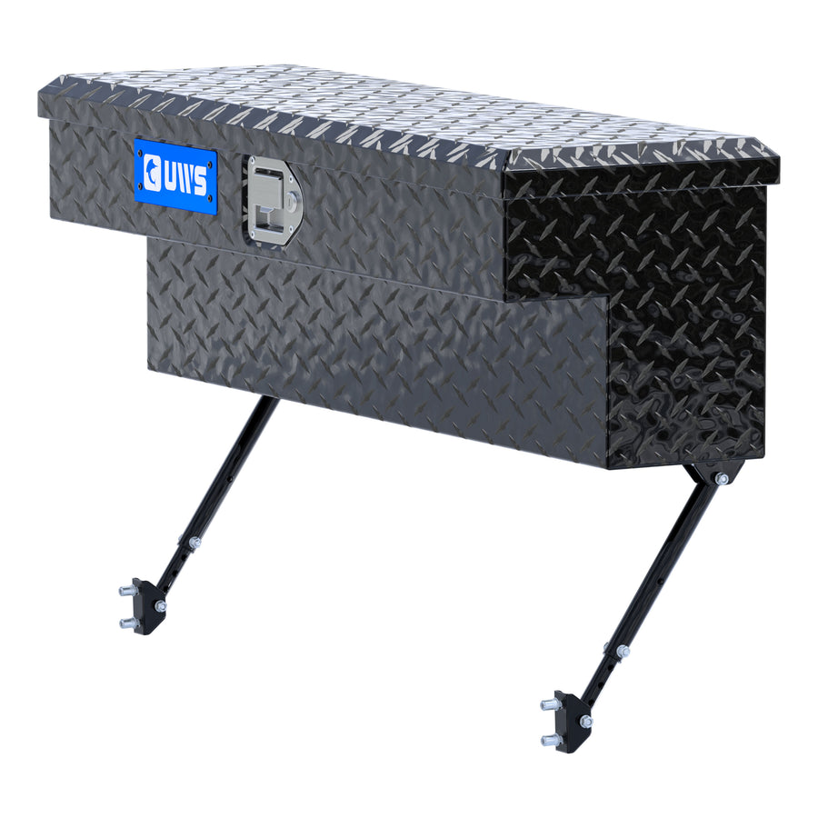 Gloss Black Aluminum 36" Truck Side Tool Box with Space-Saving Legs
