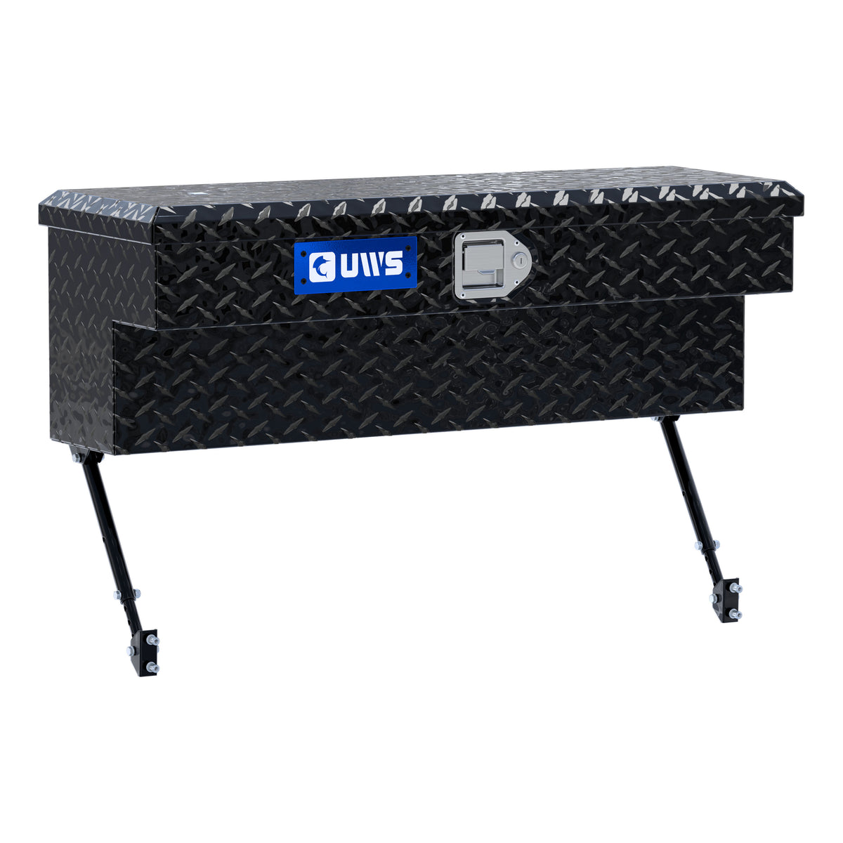 Gloss Black Aluminum 36" Truck Side Tool Box with Space-Saving Legs