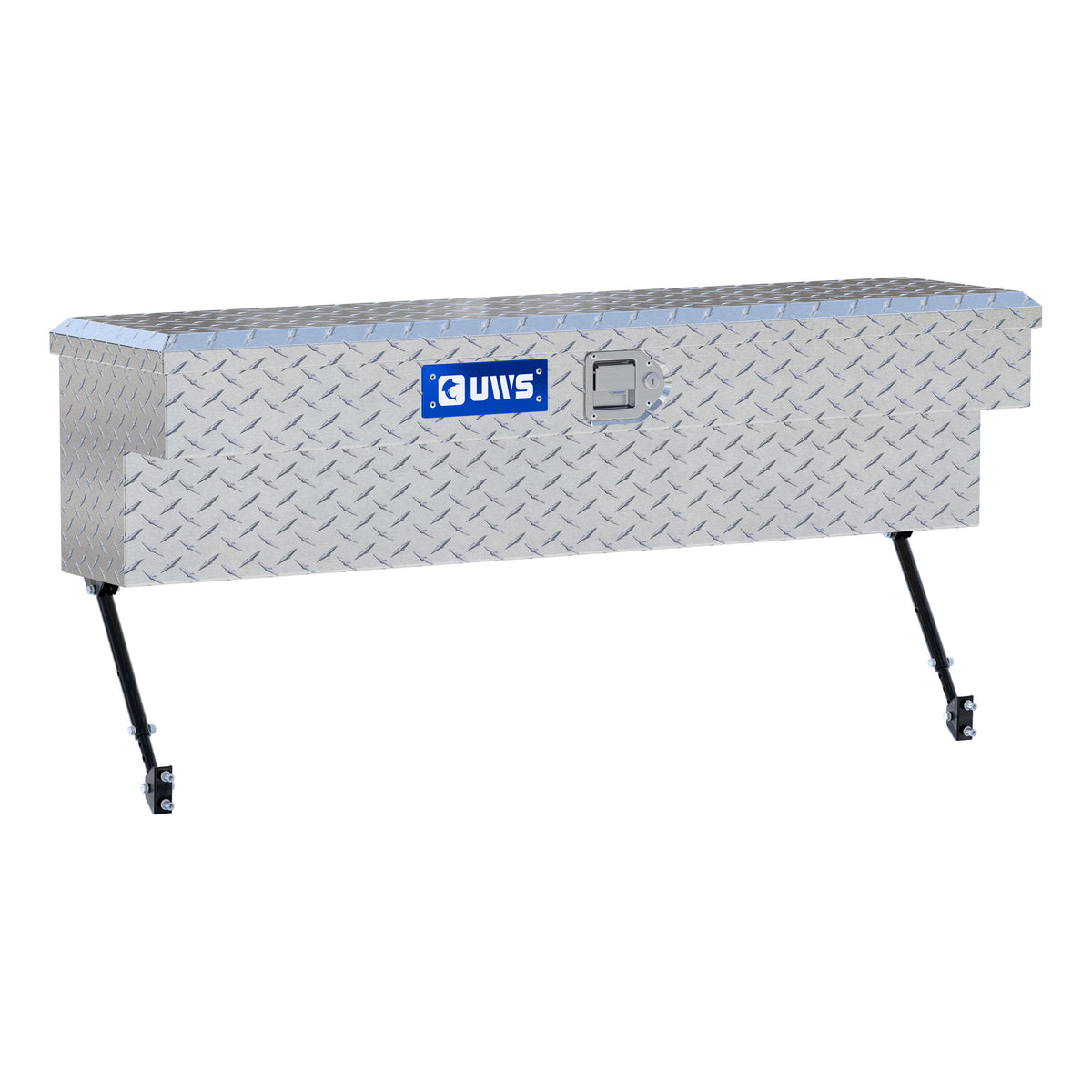 Bright Aluminum 48" Truck Side Tool Box with Space-Saving Legs