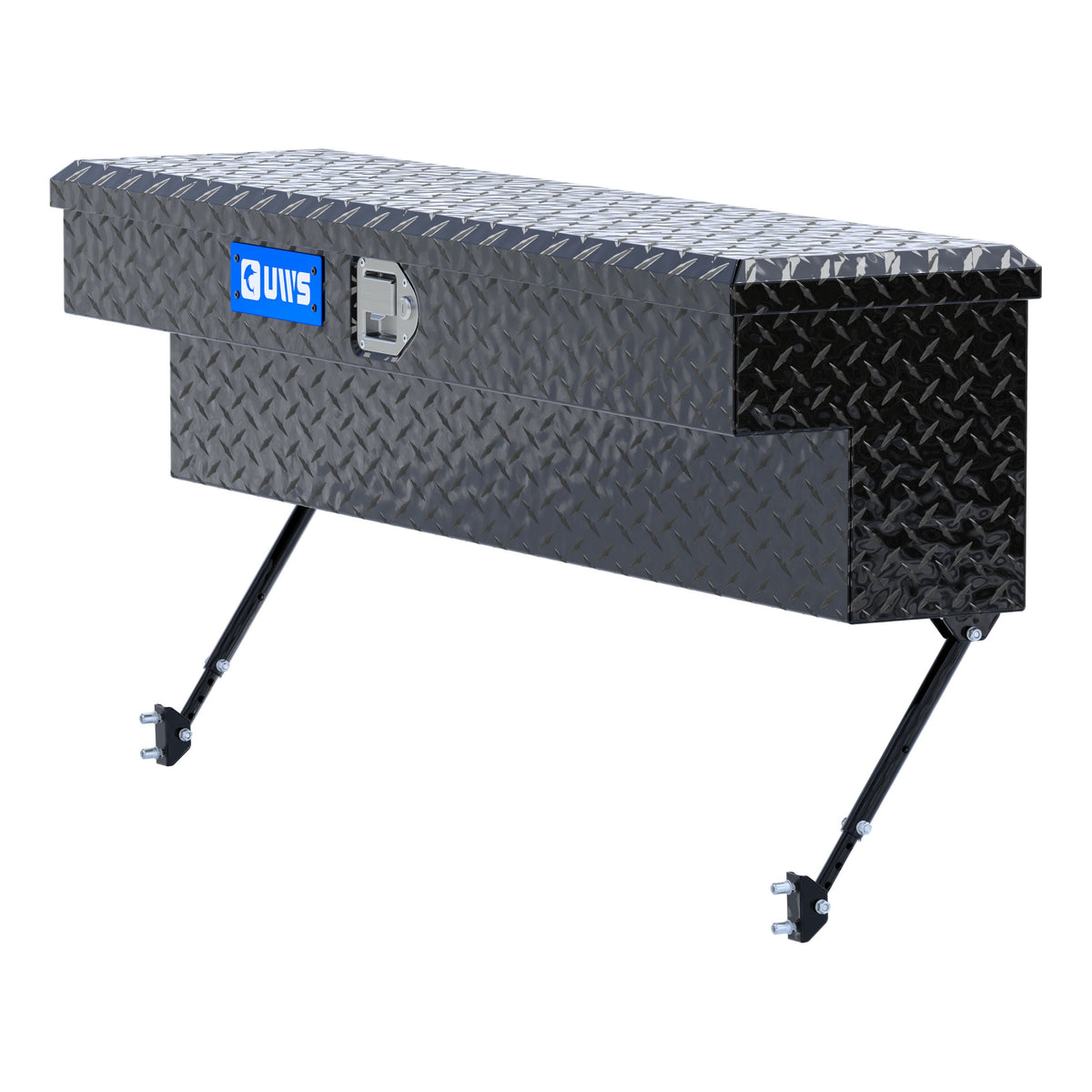 Gloss Black Aluminum 48" Truck Side Tool Box with Space-Saving Legs