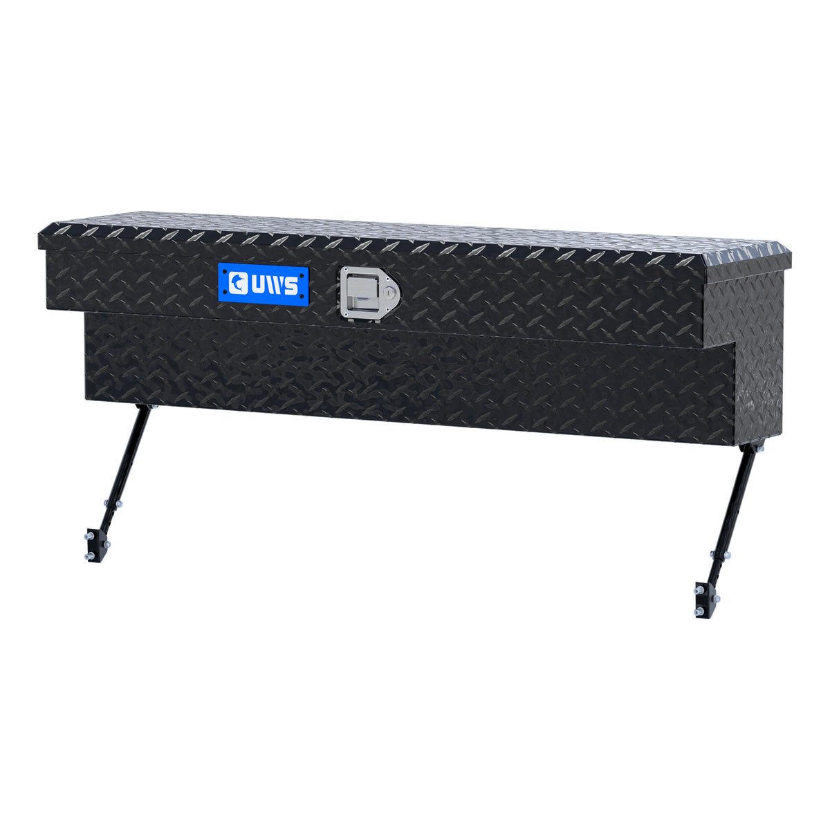 Gloss Black Aluminum 48" Truck Side Tool Box with Space-Saving Legs
