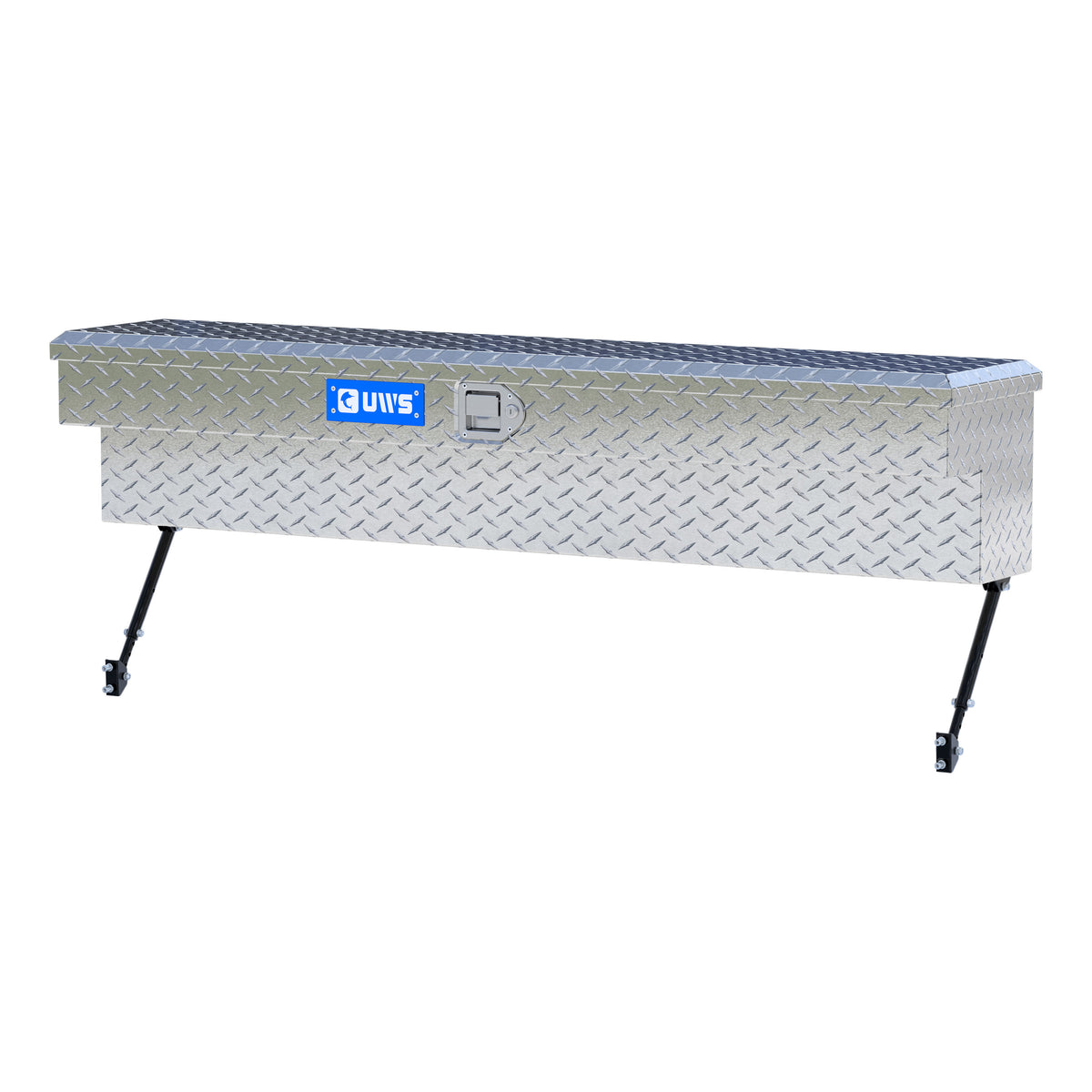 Bright Aluminum 60" Truck Side Tool Box with Space-Saving Legs