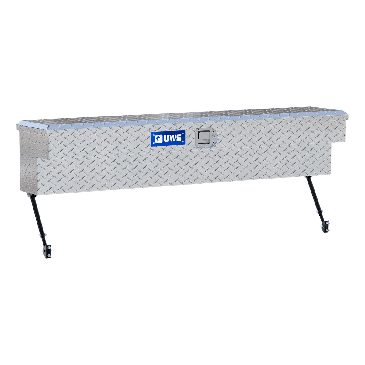 Bright Aluminum 60" Truck Side Tool Box with Space-Saving Legs