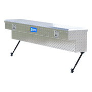 Bright Aluminum 72" Truck Side Tool Box with Space-Saving Legs