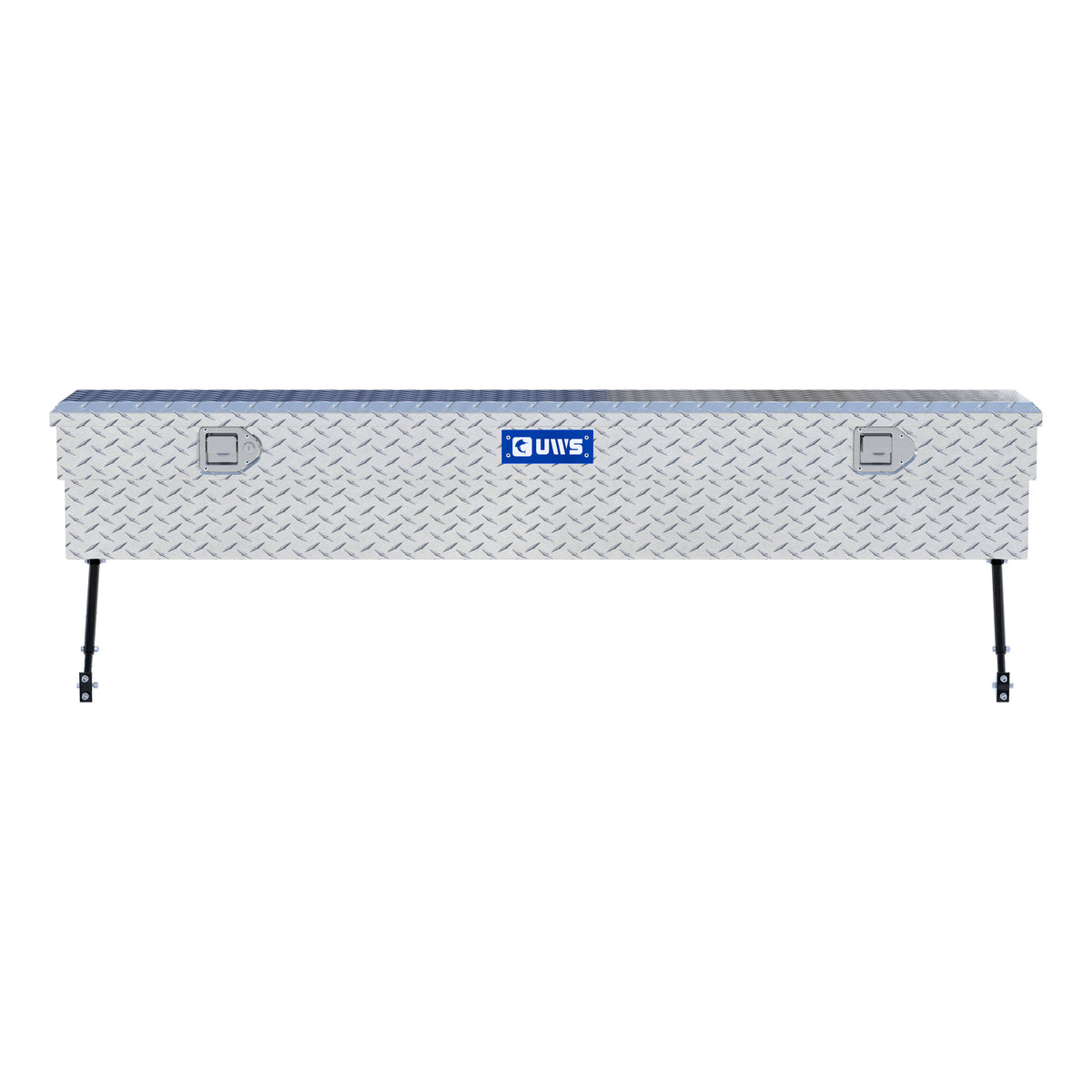 Bright Aluminum 72" Truck Side Tool Box with Space-Saving Legs