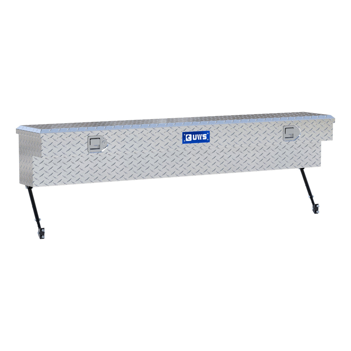 Bright Aluminum 72" Truck Side Tool Box with Space-Saving Legs