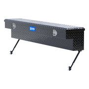Gloss Black Aluminum 72" Truck Side Tool Box with Space-Saving Legs