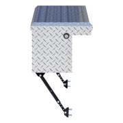 Bright Aluminum 48" Truck Side Tool Box with Low Profile, Space-Saving Legs