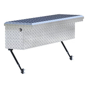 Bright Aluminum 48" Truck Side Tool Box with Low Profile, Space-Saving Legs