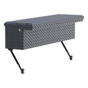 Matte Black Aluminum 48" Truck Side Tool Box with Low Profile, Space-Saving Legs