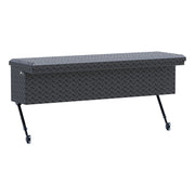 Matte Black Aluminum 48" Truck Side Tool Box with Low Profile, Space-Saving Legs