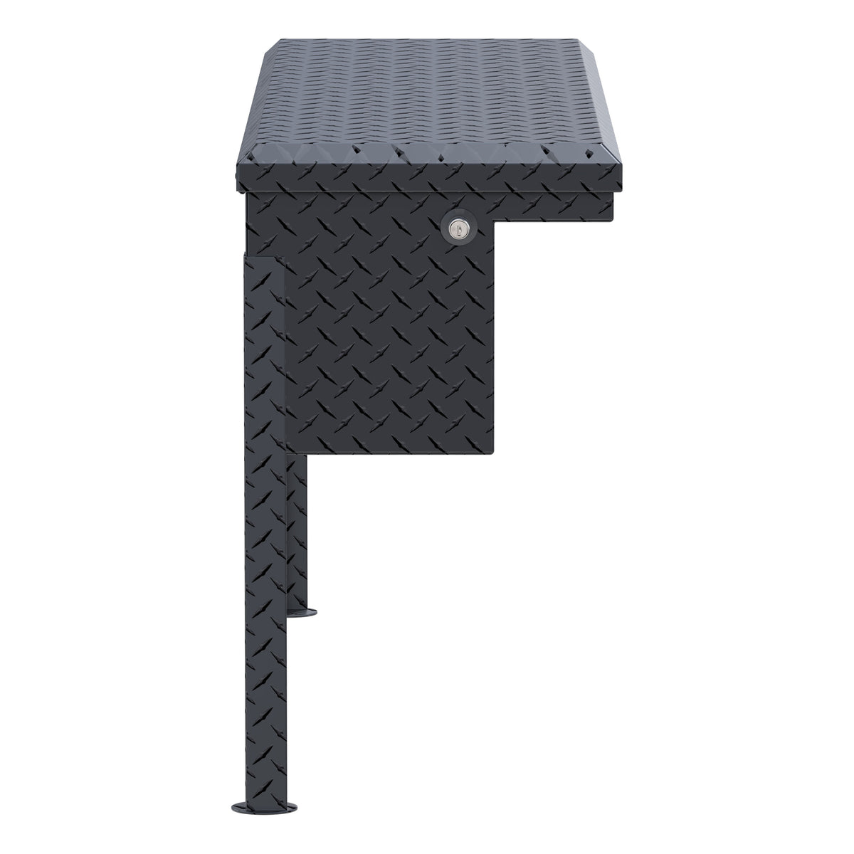 Matte Black Aluminum 48" Truck Side Tool Box with Low Profile