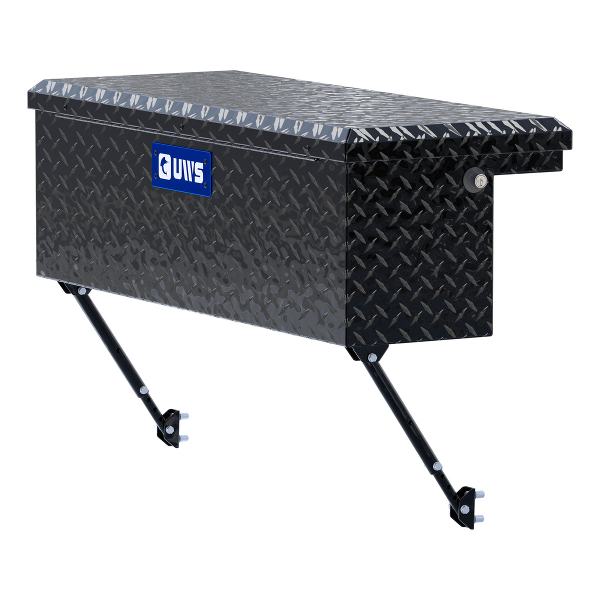 Gloss Black Aluminum 36" Truck Side Tool Box with Low Profile, Space-Saving Legs