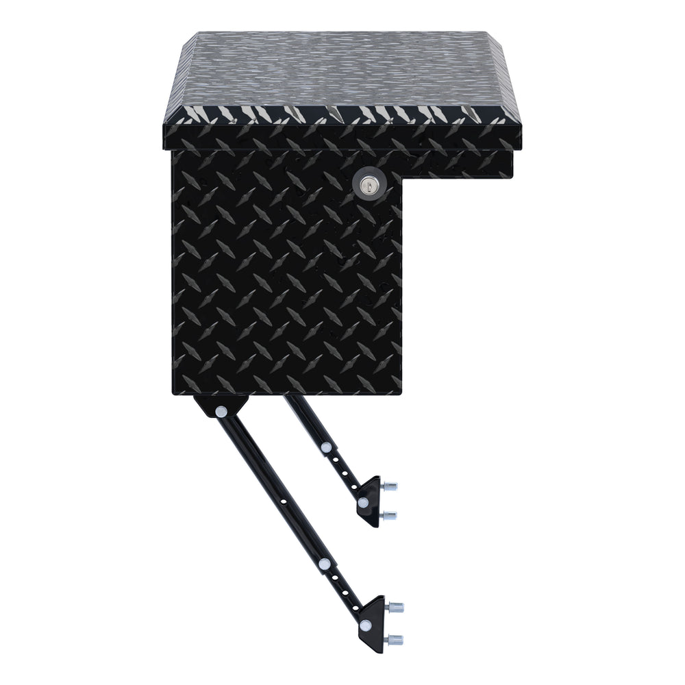 Gloss Black Aluminum 36" Truck Side Tool Box with Low Profile, Space-Saving Legs