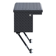 Matte Black Aluminum 36" Truck Side Tool Box with Low Profile, Space-Saving Legs