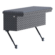 Matte Black Aluminum 36" Truck Side Tool Box with Low Profile, Space-Saving Legs